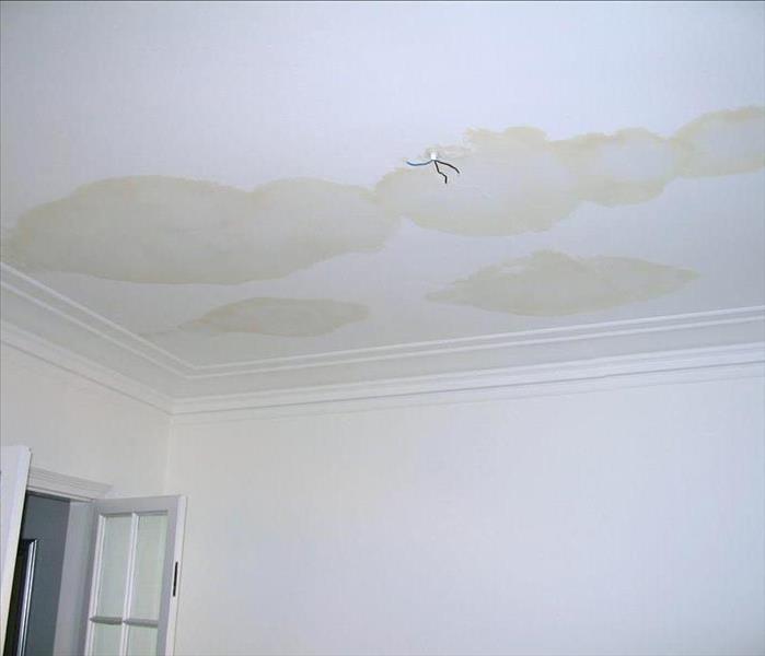 wet ceiling caused by water damage